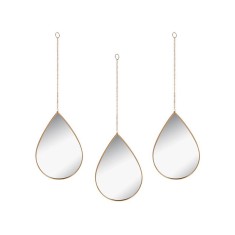 Set Oglinda decorativa, 19x28 cm, Auriu, 3 piese, ATU-084920 foto