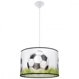 Lampă Suspendată Pilka Alb/Negru/Verde Pvc 1 Bec Oval Modern De Interior