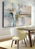 Tablou abstract sufragerie dimensiune mare pictat manual 100x132cm Galerie arta, Ulei