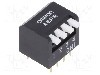 Intrerupator DIP, 2 pozitii, montare THT, 4 sectiuni, OMRON OCB - A6FR4104