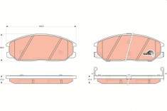 TRW GDB3297 COTEC set placute frana,frana disc