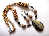 set colier si cercei cu jasper 46407