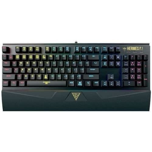 Tastatura gaming mecanica Gamdias Hermes P1 neagra iluminare RGB switch-uri negre