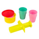 Set Plastilina Inghetata la Cornet, Multicolor, 25g, cu 2 Corneturi si Presa, CMCLASS