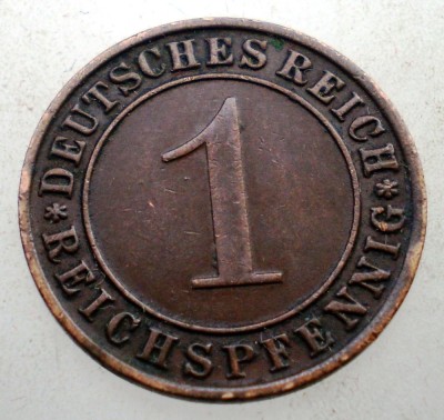 B.249 GERMANIA WEIMAR 1 REICHSPFENNIG 1935 D foto