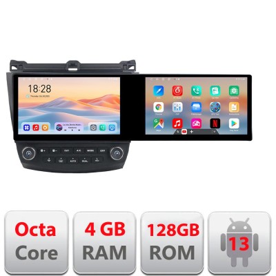 Navigatie Honda Accord 2004-2008 Kit-accord Edotec 2 ecrane 8 core 4+128 21.6 inch Incell android Wifi 5Ghz gps internet Q CarStore Technology foto