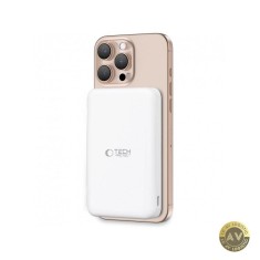 Baterie Externa Wireless Tech-Protect PB24 LifeMag 10000mAh 15W PD + FQI 1 x QI - 1 x USB-A - 1 x USB-C Alba foto