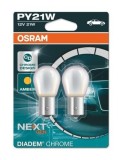 Set 2 Becuri 12V PY21W Yellow (Chrome) Next Gen OSRAM