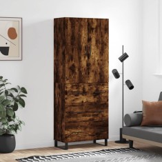 vidaXL Dulap &icirc;nalt, stejar fumuriu, 69,5x34x180, lemn compozit 3195872
