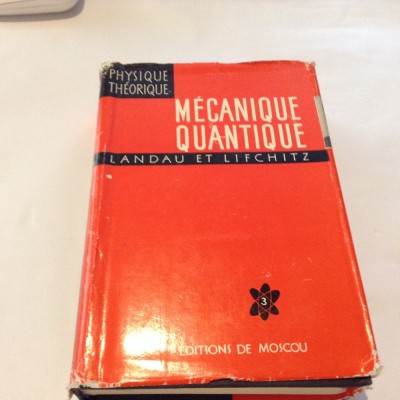 MECANIQUE QUANTIQUE LANDAU ET LIFCHITZ RF13/0 foto