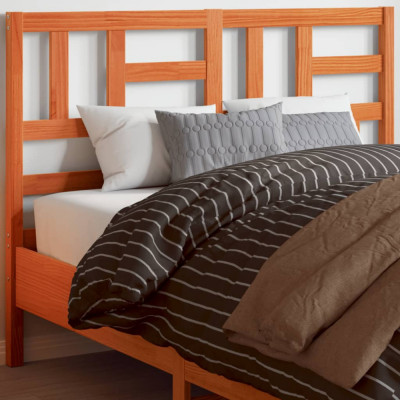 vidaXL Tăblie de pat, maro ceruit, 135 cm, lemn masiv de pin foto