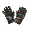 Manusi moto piele Adrenaline Hexagon, negru/gri/rosu, marime XS