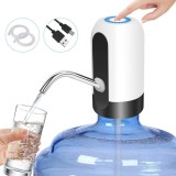 Pompa electrica pentru bidon de apa, Incarcare prin USB, indicator LED pt baterie, sticle pana la 20 de litri, Alb