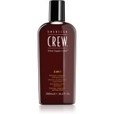 American Crew Hair &amp; Body 3-IN-1 sampon, balsam si gel de dus 3in1 pentru barbati 250 ml