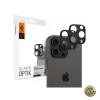 Folie de protectie Camera spate Spigen Optik pentru Apple iPhone 15 Pro Max / 15 Pro Sticla Securizata Full Glue Set 2 bucati Neagra AGL05273