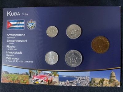 Seria completata monede - Cuba 1985-2012 , 5 monede UNC foto