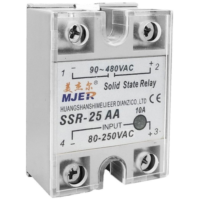 Releu 80-250Vac 25A 90-480Vac solid state SSR-25 AA