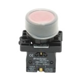 Buton de comanda rosu cu capac protectie IP65, 1NC, 400V/10A, Breckner