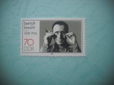 HOPCT TIMBRE MNH 1224 POETUL BERTOLD BRECHT -1 VAL-1988-GERMANIA DDR/RDG, Nestampilat