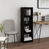 VidaXL Bibliotecă/Separator cameră, negru, 40x30x135,5 cm, lemn de pin