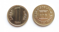 Iugoslavia 1 dinar 1994 RAR foto