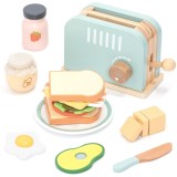 UMU Toys Toaster &amp; Sandwich set jucărie cu activități din lemn 3y+ 1 buc