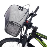 Cos metalic pentru bicicleta cu maner, demontabil, conceput pentru a fi montat