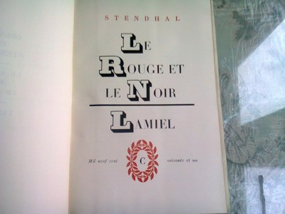 LE ROUGE ET LE NOIR - STENDHAL (CARTE IN LIMBA FRANCEZA) foto
