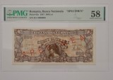 Bancnota Romania 500 lei 1947 Cosasul Specimen aUNC, gradata PMG 58 - raritate