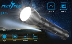 Lanterna LED L80, lumen 1500, lanterna tactica reincarcabila USB foto