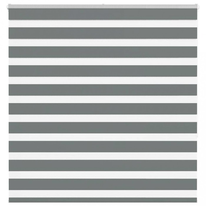 Jaluzea tip zebra gri &icirc;nchis lățime țesătură 145,9 cm poliester