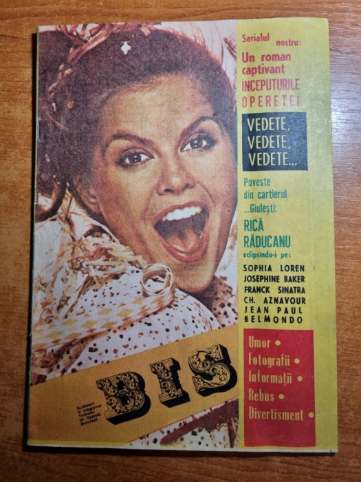 revista bis martie 1987-rica raducanu,sophia loren,rebus,umor,divertisment