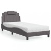VidaXL Pat, Viana, cu saltea, gri, 80x200 cm, piele ecologică 3208757