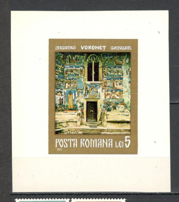 Romania.1971 Fresce din Manastiri moldovene-Bl. TR.351