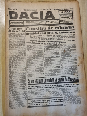 Dacia 22 august 1942-churchill la moscova,art. oravita,beius,timisoara,gobbels foto