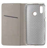 Husa tip carte cu stand Smart Magnet aurie pentru Huawei P Smart 2019