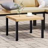 vidaXL Masă cafea grădină negru 55x55x39,5cm oțel vopsit electrostatic