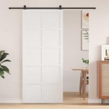 Ușă hambar Alb 100 x 210 cm Lemn masiv de pin