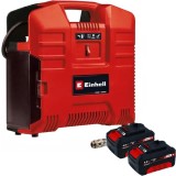 Einhell TE-AC 36/8 Li OF Set PXC + Twinpack - Compresor aer 8 bar + Set 2 acumulatori Li-Ion 18 V 4 Ah