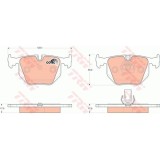 Set placute frana Trw GDB1530, parte montare : Punte spate