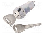 Comutator &icirc;ntrerupător cu cheie HIGHLY ELECTRIC Poz.i stab 2 Pini SPDT 90&deg;