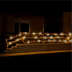 Instalatie sir pom de craciun, 200 led-uri, alimentare 230v, ip44, home sursa lumina alb rece foto