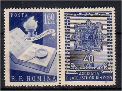 1959 - Ziua marcii postale, neuzata cu vinieta foto