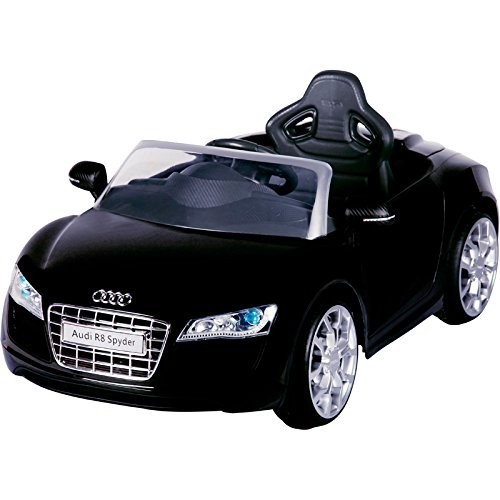 Masinuta electrica cu telecomanda Audi R8 Spyder cu MP3 si Remote Control, Black, acumulator 6V , viteza max 3 km/h AutoDrive ProParts