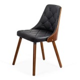 Scaun living si bucatarie BUC 024, structura lemn, tapiterie piele ecologica, 110 kg