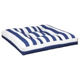 Cumpara ieftin Perna de paleti, albastru/alb, 80x80x12 cm, textil, dungi