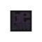 Aplicatie brodata termoadeziva Crisalida, 62 x 62 mm, Be happy mov inchis