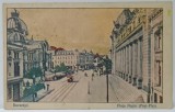 BUCURESTI , PIATA POSTEI , CALEA VICTORIEI , CARTE POSTALA , 1917