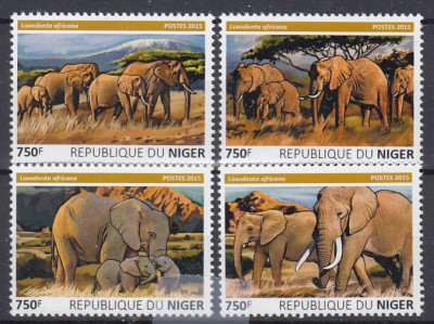 Niger - ELEFANTI - MNH foto