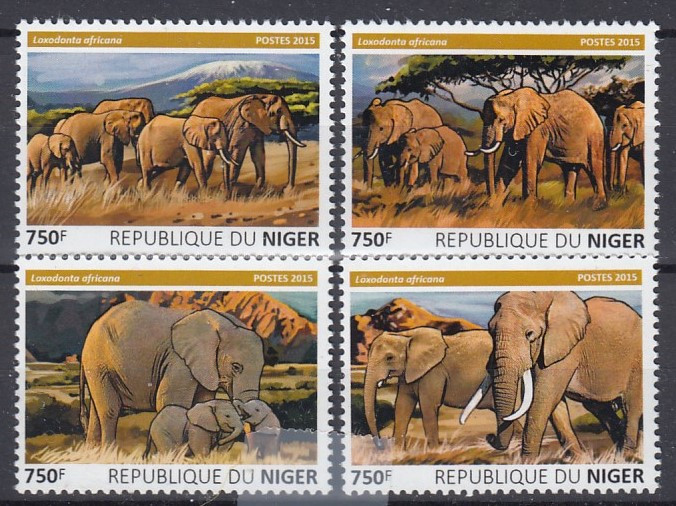 Niger - ELEFANTI - MNH